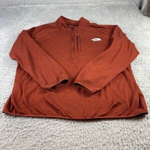 The North Face Canyonlands 1/2 Zip Fleece Pullover Mens XXL Burnt Orange Heather